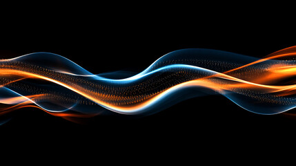 Poster - Abstract blue technology background with binary code 1 and 0