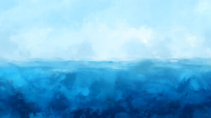 Aufkleber - Abstract blue sky and sea, with a gradient from light to dark colors, creating an impressionistic effect, the horizon is blurred for depth