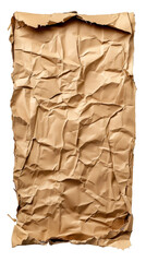 Poster - Textured background of crumpled brown wrapping paper with a transparent overlay, perfect for design projects