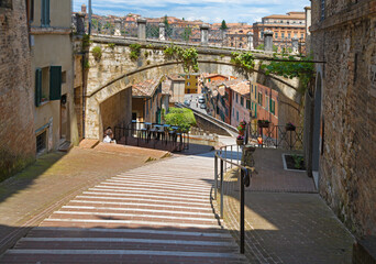 Wall Mural - Perugia - The aqueduct and old town