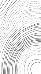 Poster - Abstract Black And White Curving Lines Design