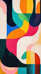 Poster - Abstract Colorful Shapes Modern Art Composition