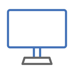 Poster - Computer monitor icon with blank screen. Concept of technology, display, and electronics.