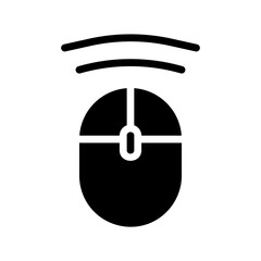 Poster - Wireless computer mouse, technology and connection concept.
