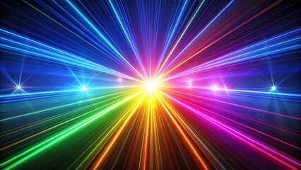 Wall Mural - glowing and flickering laser rays from bottom to top, light, ray, star, abstract, background, glowin