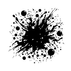 Poster - Black Ink Splatter Explosion 