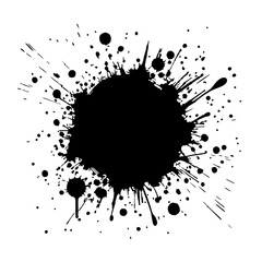 Poster - Black Ink Splatter  
