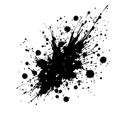 Poster - Black Ink Splatter Explosion 