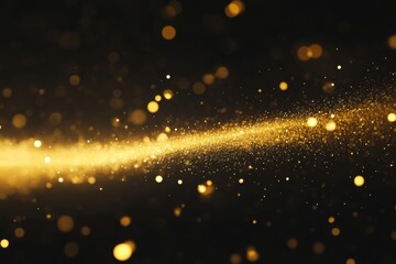 Wall Mural - A long line of golden sparkles