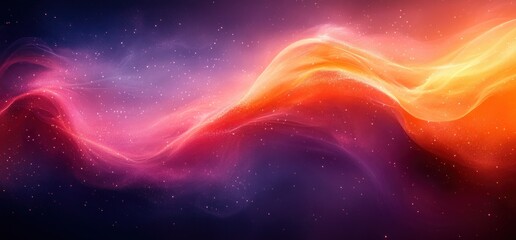 Poster - Vibrant Gradient Background Smooth Orange Pink Purple Ethereal Calm Texture Design