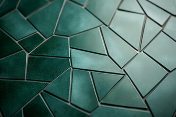 Wall Mural - a green tile floor with a pattern of squares