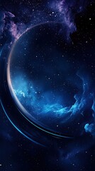 Wall Mural - celestial ring encircling starry nebulae cosmic dust