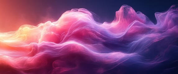 Aufkleber - Gradient Background Purple Pink Orange Abstract Retro Banner Poster Design Grainy Texture Glowing Light Noise