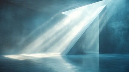 Poster - Abstract Light Refraction Design with Iridescent Colors and Geometric Shapes in Low-Key Lighting