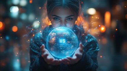 Poster - ISO Certification Quality Control Assurance Management Technology Concept Cyberpunk Global Standards