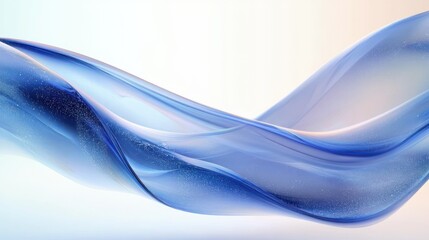 Wall Mural - Abstract Fluid Wave Design with Smooth Gradients Soft Lighting and Elegant Curved Glass Shape