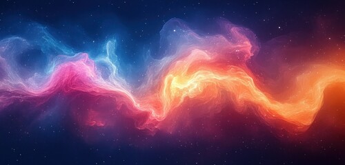 Aufkleber - Abstract Gradient Texture Poster Background Blue Orange Pink Retro Design Smooth Color Blend Banner