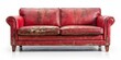 © Nasnunt - Red worn sofa isolated on background, red, worn, sofa, isolated,furniture, vintage, retro, comfortable