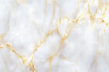 Poster - Elegant White Marble Background with Subtle Veins and Gold Accents for Design, Decor, or Wallpaper Applications in Luxury Settings