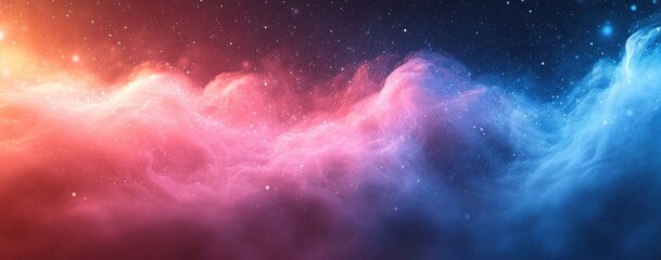 Poster - Gradient Background Abstract Watercolor Texture Soft Pink Blue Light Diffusion Serene Calm Design