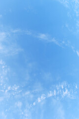 Wall Mural - beautiful blue sky and white fluffy group of clouds with sunrise in the morning, natural background