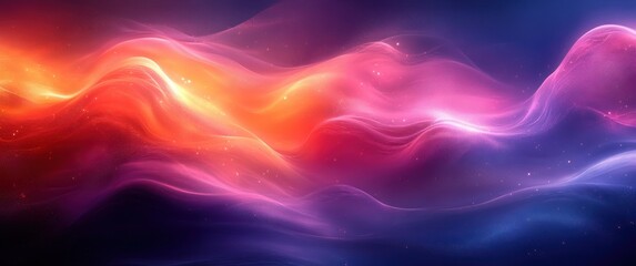 Aufkleber - Gradient Background Abstract Purple Pink Orange Dreamy Texture Light Retro Design