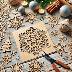 Poster - Make Cut-Out Snowflakes Day is here - get creative and make your own snowflakes to decorate your home for the holidays!