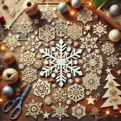 Poster - Make Cut-Out Snowflakes Day is here - get creative and make your own snowflakes to decorate your home for the holidays!
