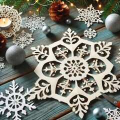 Poster - Make Cut-Out Snowflakes Day is here - get creative and make your own snowflakes to decorate your home for the holidays!
