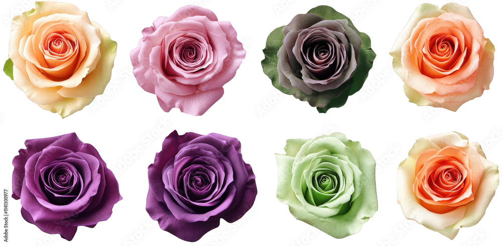 Fresh Roses Different Color collection of eight roses in different colors each rose is in full ...