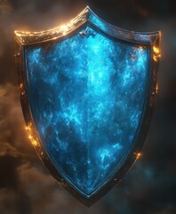 Aufkleber - Blue Shield Security Protection Icon for Information Technology Defense