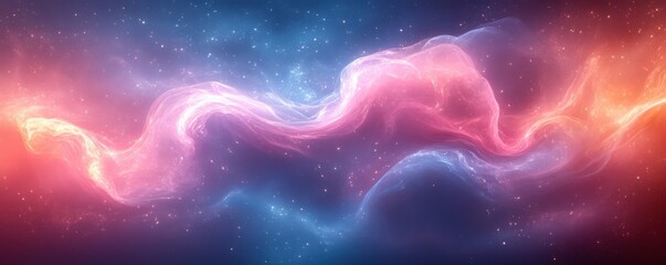 Aufkleber - Gradient Background Abstract Design with Purple Blue Pink Smooth Texture Glowing Light