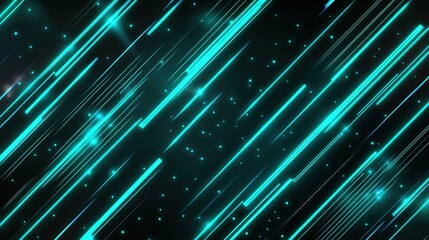 Poster - Dynamic abstract background featuring radiating teal lines against a dark canvas, conveying movement and energy.