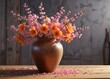 © Prasert - delicate flower petals scattered around a wooden vase, organic, nature