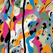 © HYDNSTUDIO - Colorful Abstract Seamless Geometric Pattern Background Texture Design Vector Print Wallpaper