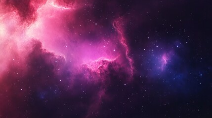 Wall Mural - stunning galaxy background with pink and purple nebula in deep space