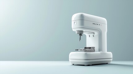 Poster - Suspended Stapler   A Clean and Modern Office Accessory Floating Elegantly Against a Light Gray Background with Soft Highlights
