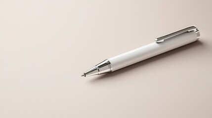 Poster - A floating mechanical pencil with a shiny silver tip and a sleek modern body design a conceptual and innovative office or school supply for a creative workspace