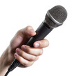 © Kainat - A hand holding a microphone with a transparent background