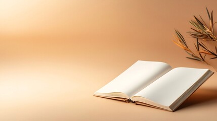 Poster - Floating art sketchpad with blank pages softly shadowed against a neutral gradient background representing the digital design process