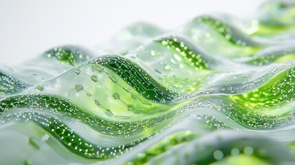 Abstract Green Wave Circuitry: A Digital Oasis
