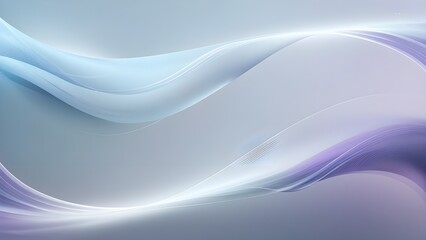 Poster - Abstract Blue Wave Design with Smooth Curves and Flowing Motion