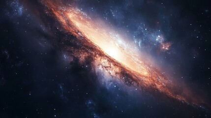 Wall Mural - vibrant space galaxy background with nebula, stars, and cosmic clouds