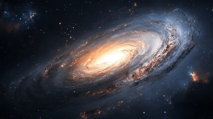 Wall Mural - vibrant space galaxy background with nebula, stars, and cosmic clouds