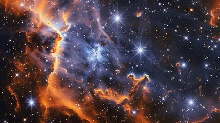 theme stars nebula sky purple galactic background