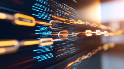 Poster - Blockchain Code Chain Security Technology Data Cryptocurrency Network