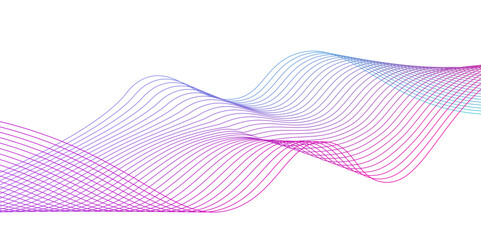 Wavy vector line abstract, business wave curve lines,Abstract wavy lines gradient vector illustration,graphic element isolated on white background,Desktop background, Wallpaper, Business banner, poste