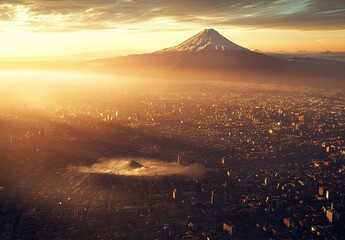 Wall Mural - An aerial view of the city, a top-down view, a bird's-eye view