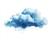 © DnQajik - Blue cloud vector illustration on a white background, with a bokeh effect
