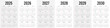 © ShafiqGFX - Minimalist Calendar Set 2025-2030. Editable vertical vector calender